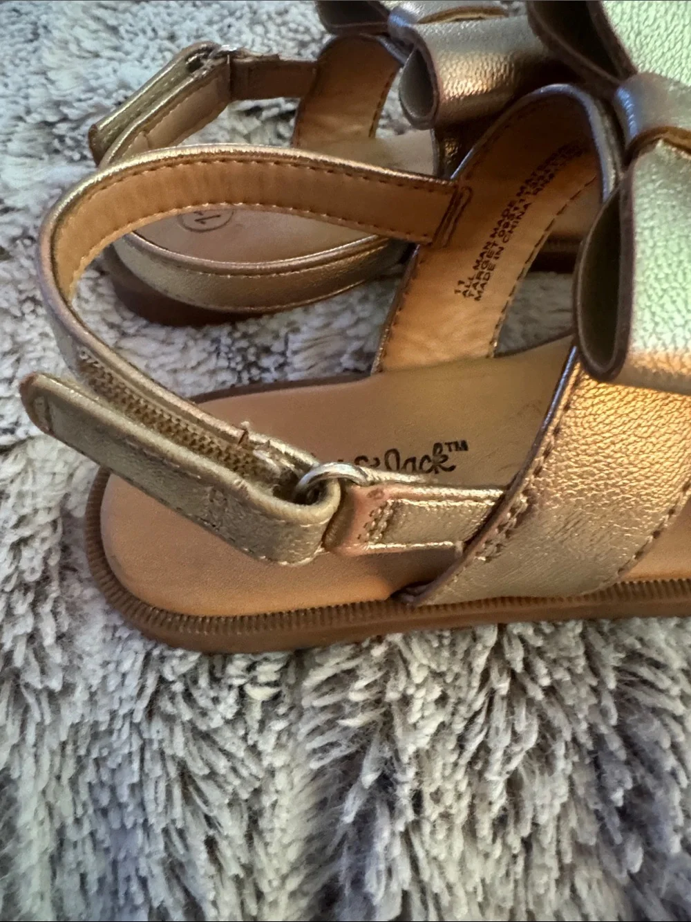 Cat & Jack Rose Gold Bow Kids Sandals